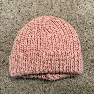 Wild Wawa Pink Solid Knit Winter Hat